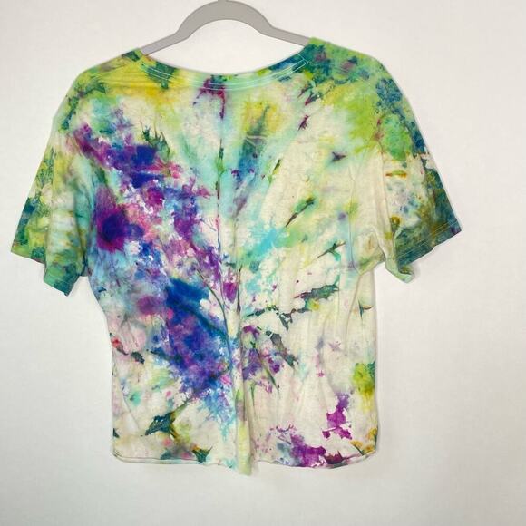 Madam P Upcycled Tie Dye Cropped T-Shirt - Medium - Picture 2 of 9